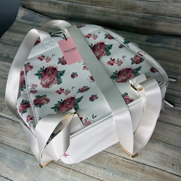 Juicy Couture Backpack Flowers Rose Floral Design Cottage Prairie - Picture 9 of 10